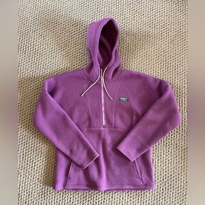 Brand New LL Bean Purple Fleece Hoodie Sz M